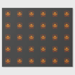 Papier Cadeau Reine Candy Corn Couronne Halloween Chauves-souris