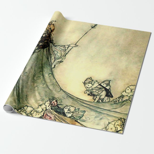 Papier Cadeau "Reine des fées" par Arthur Rackham (Déroulé)
