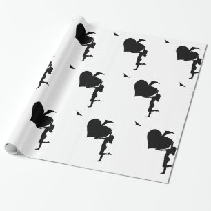 Papier Cadeau Reine des pique tenant de l'As noir Thunder_Cove