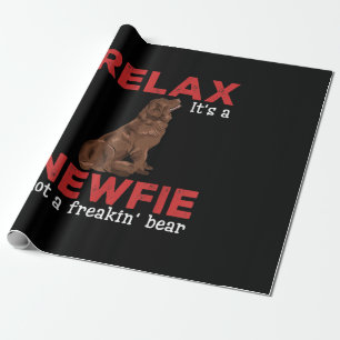 Papier Cadeau Relax c'est un newfie   Chien mignon de terre-neuv