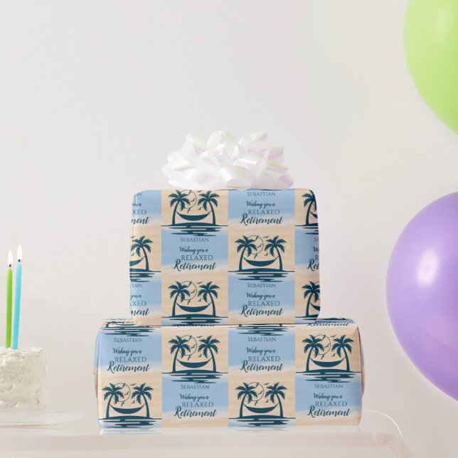 Papier Cadeau Relax Retirement Beach Hammock (Cadeaux de fête)