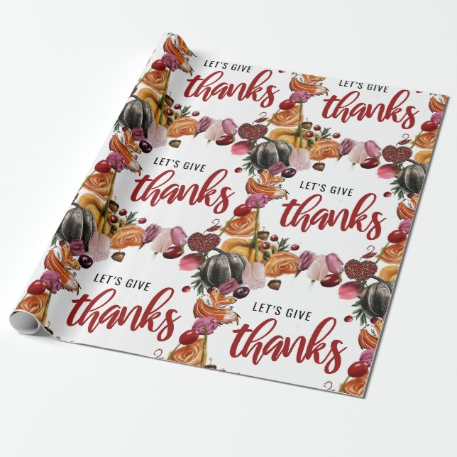 Papier Cadeau Remercions - Thanksgiving (Déroulé)