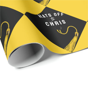 Papier Cadeau Remise de diplôme Or et Noir