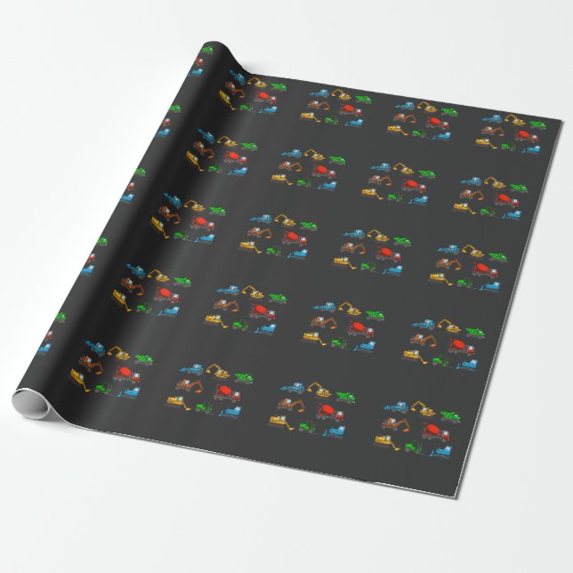 Papier Cadeau Remontée à pied des véhicules de chantier (Déroulé)