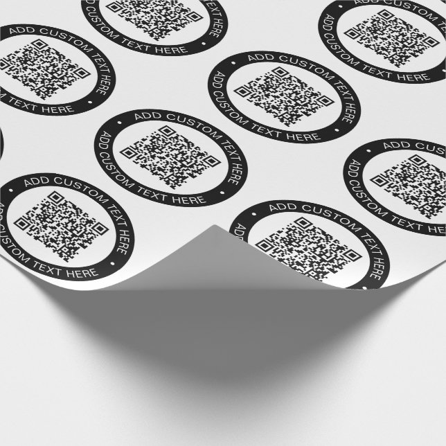 Papier Cadeau Remplacez par votre propre code QR ou image téléch (Coin)