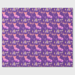 Papier Cadeau Renard Bébé Nuit Violette