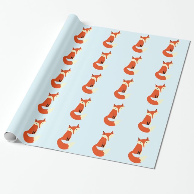 Papier Cadeau Renards mignons (Déroulé)