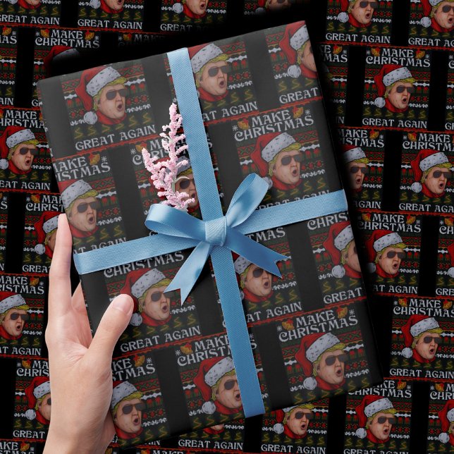 Papier Cadeau Rendre à Noël sa grandeur Donald Trump (Créateur téléchargé)