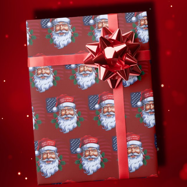 Papier Cadeau Rendre à Noël sa grandeur Trump Maga (Créateur téléchargé)