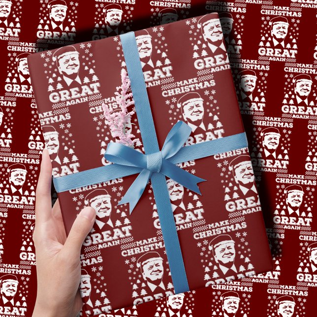 Papier Cadeau Rendre à Noël sa grandeur Trump Red (Créateur téléchargé)