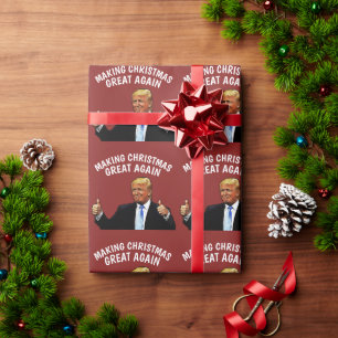 PAPIER CADEAU RENDRE NOËL GRAND NOËL TRUMP NOËL