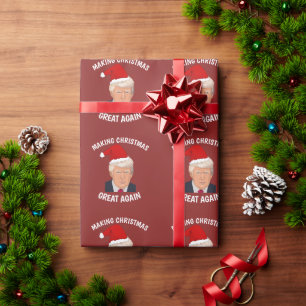 PAPIER CADEAU RENDRE NOËL GRAND NOËL TRUMP NOËL