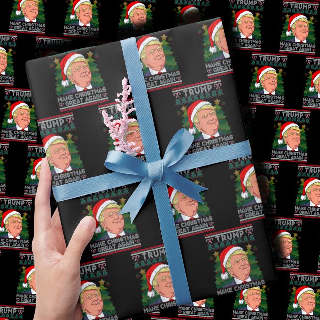 Papier Cadeau Rendre Noël grand Père Noël Trump Xmas moche (Créateur téléchargé)