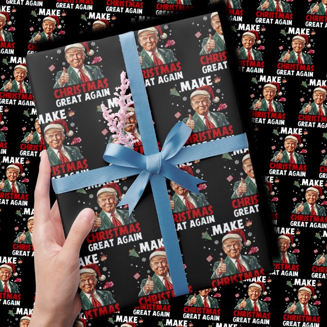 Papier Cadeau Rendre Noël super | Trump drôle (Créateur téléchargé)