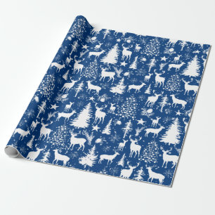 Papier Cadeau Rennes Bleues Et Blances