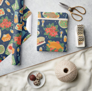 Papier Cadeau Repas De Vacances De Confort Et De Joie