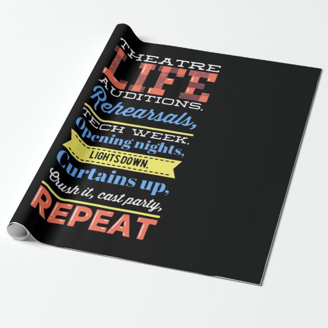 Papier Cadeau Répétition de la vie théâtrale (Déroulé)
