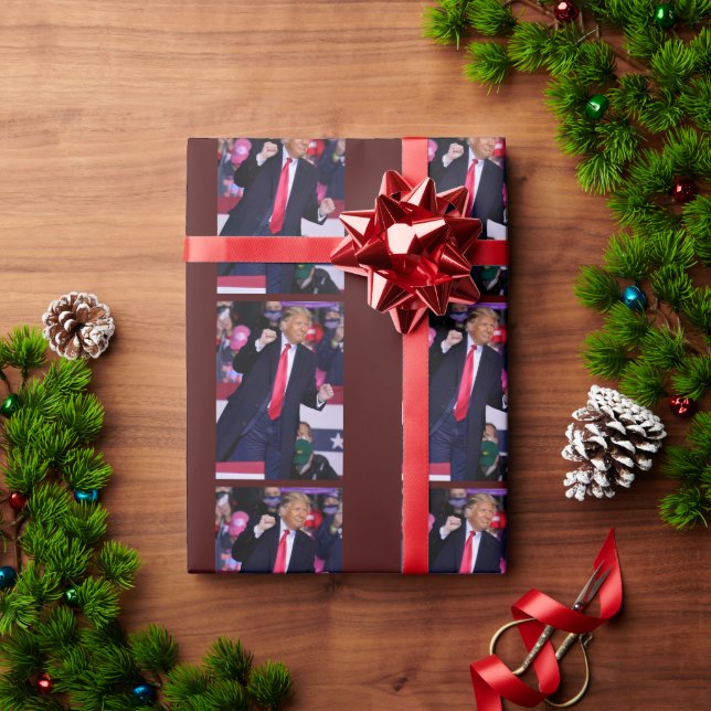 Papier Cadeau Républicain conservateur MAGA Donald Trump dansant (Cadeau de vacances)