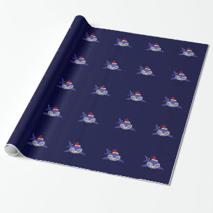 Papier Cadeau Requin drôle utilisant l'enveloppe de Noël de