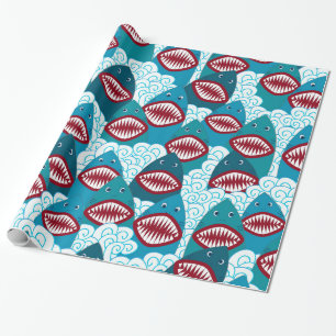 Papier Cadeau Requins affamés