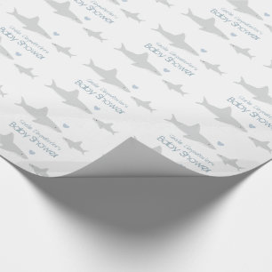 Papier Cadeau Requins mignons avec des mots   Papier à enveloppe