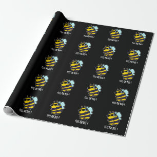 Papier Cadeau Ressentez L'Abeille-t Funny Bee Pun Dark BG