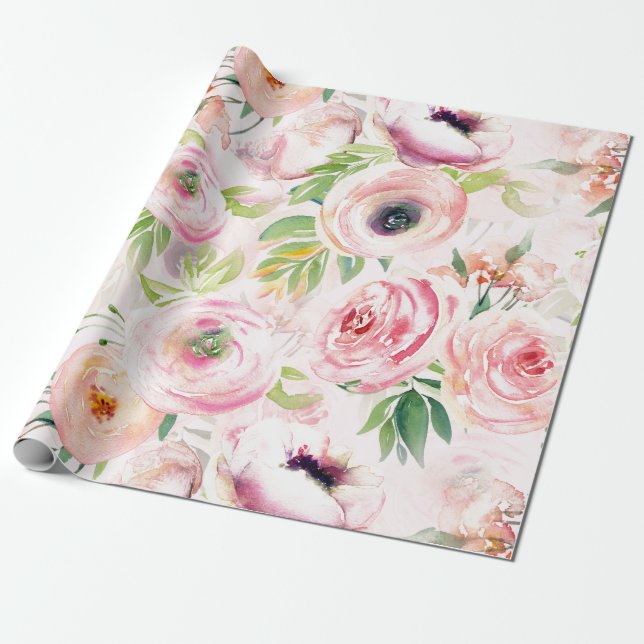 Papier Cadeau Ressort Boho Fils dessinés à la main pour Nursery  (Déroulé)