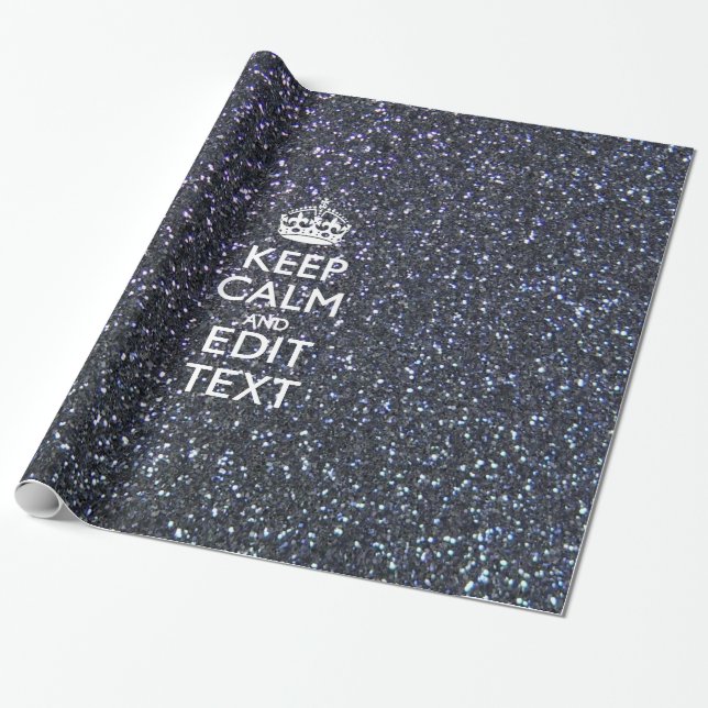 Papier Cadeau Restez calme et ayez votre texte à minuit (Déroulé)