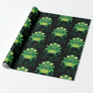 Papier Cadeau Restez un monstre Alien bizarre