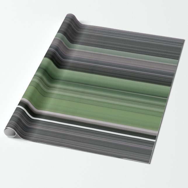 Papier Cadeau Résumé #1 : Vert olive et gris (Déroulé)