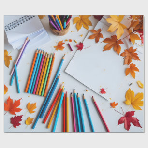 Papier Cadeau Retour à l'automne scolaire