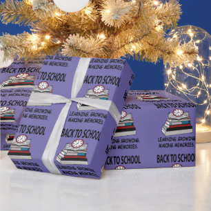 Papier Cadeau Retourner À L'École Étudiant Enseignant