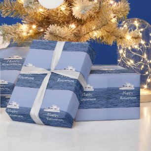 Papier Cadeau Retraite photo bateau