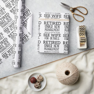Papier Cadeau Retraité Sous Nouvelle Gestion Voir Femme Pour Plu