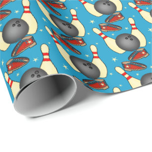 Papier Cadeau Retro Bowling 