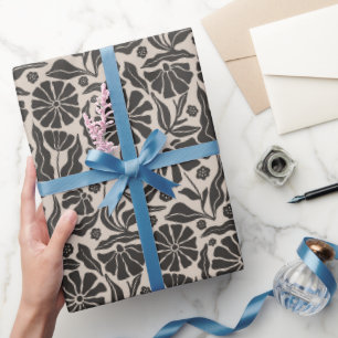 Papier Cadeau Retro Dark Daisy