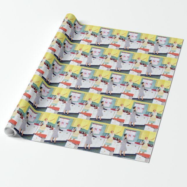 Papier Cadeau Rétro Housewives (Déroulé)