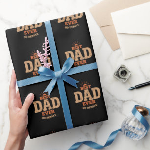 Papier Cadeau Rétro Meilleur Papa du Monde