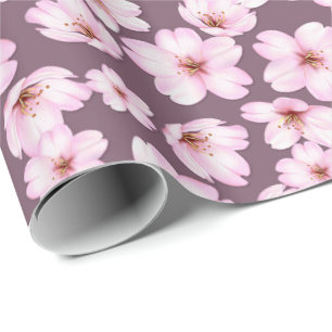 Papier Cadeau Rétro modèle floral de ressort