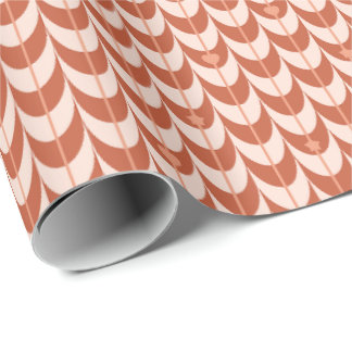 Papier Cadeau Retro Scallop Geometric Pattern
