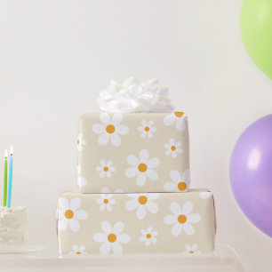 Papier Cadeau Retro Super Daisy Tan cadeau Anniversaire Papier d