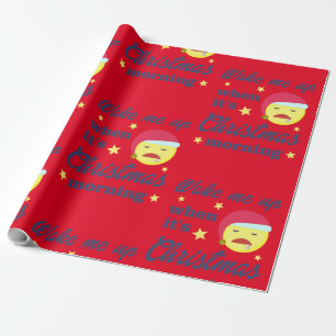 Papier Cadeau Réveille-moi quand c'est Noël matin
