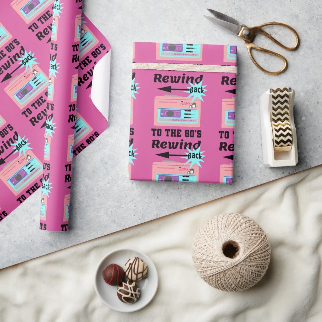 Papier Cadeau Revenez aux années 80 (Artisanat)