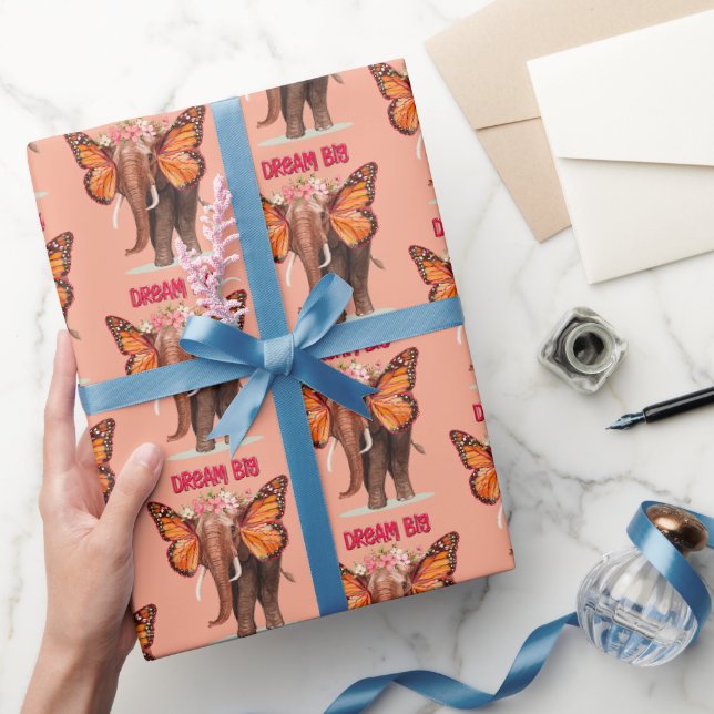 Papier Cadeau Rêver Gros Comme Un Inspirationnel Éléphant (Cadeaux)