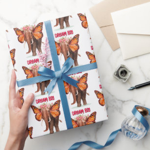 Papier Cadeau Rêver Gros Comme Un Inspirationnel Éléphant