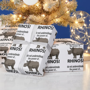 Papier Cadeau Rhinos Animal Drôle Rhinos