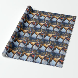 Papier Cadeau Rhodésien Ridgeback Saison des Fêtes de Noël