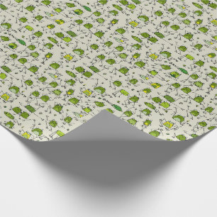 Papier Cadeau Ribbit de grenouilles vertes Super