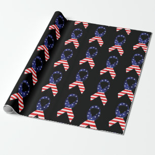 Papier Cadeau Ribbon USA