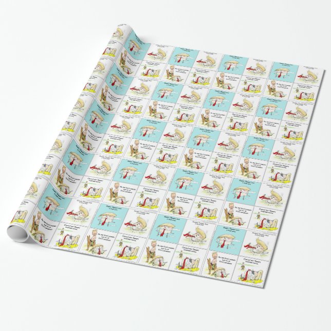 Papier Cadeau Rick London "Trumpty Dumpty" Drôle cadeau Trump (Déroulé)